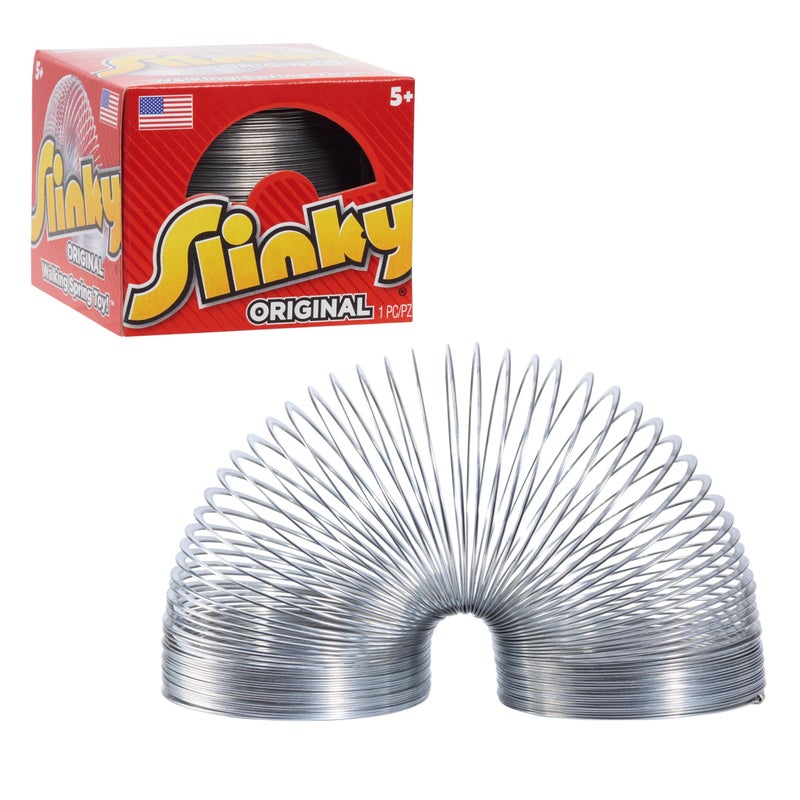 Just Play The Original Slinky Walking Spring Toy, 2.75-inch Diameter Metal Slinky, Fidget Toys - Image 1