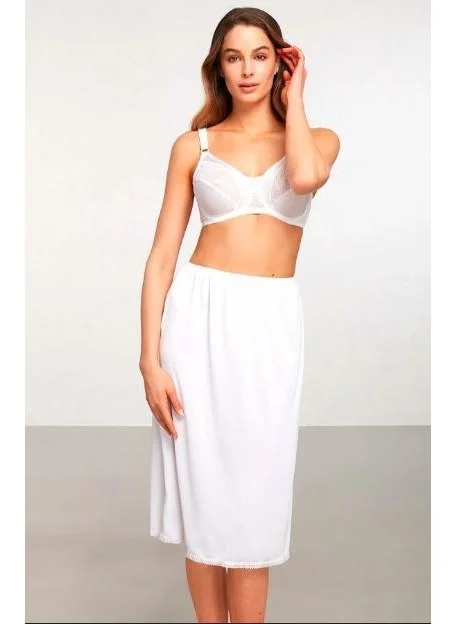KOM Straight Long Underskirt - White