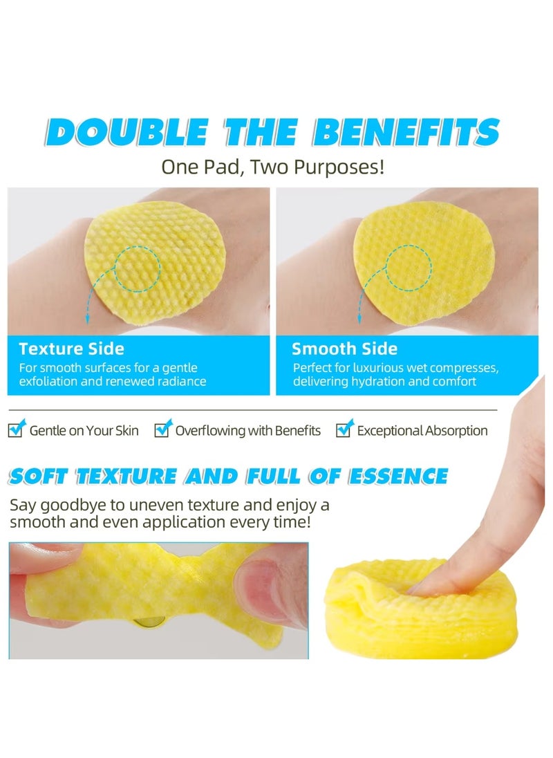 IKZEE - 60Pcs Kojic Acid & Turmeric Cleansing Pads for Dark Spots Turmeric Kojic Acid Cleansing Pads Helps Balance Skin Oil & Water Fade Spot Remove Excess Keratin Clean Oil Refines Pores - Image 1