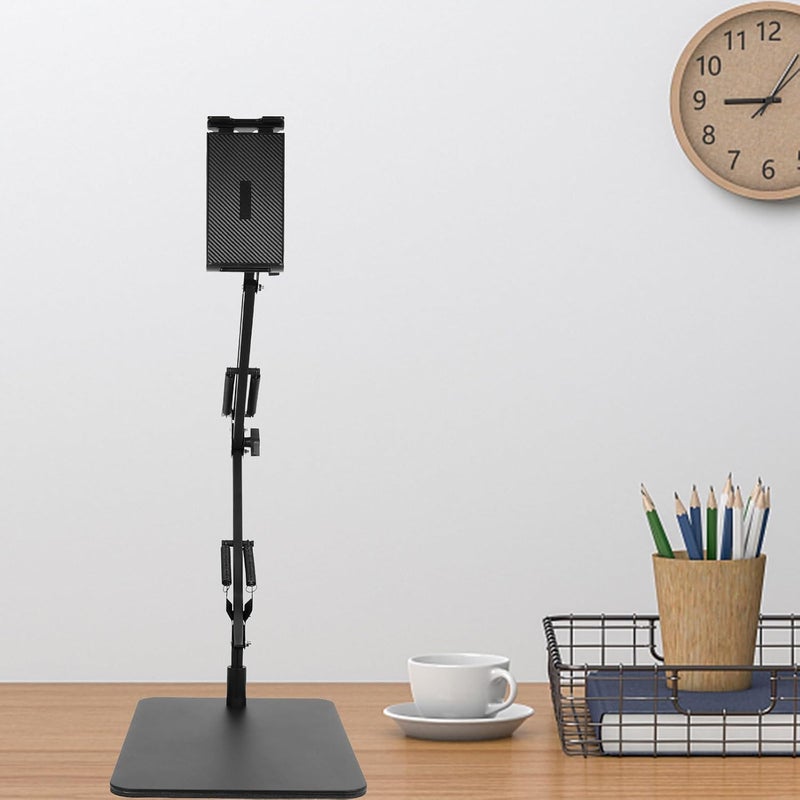 Zerodeko Adjustable Desktop Phone Stand and Tablet Bracket for Stable Support, Heavy-Duty Black Extendable Mobile Holder, Suitable for Office and Home Use - Image 4
