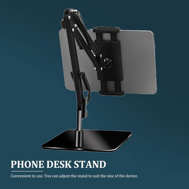 Zerodeko Adjustable Desktop Phone Stand and Tablet Bracket for Stable Support, Heavy-Duty Black Extendable Mobile Holder, Suitable for Office and Home Use - Image 5