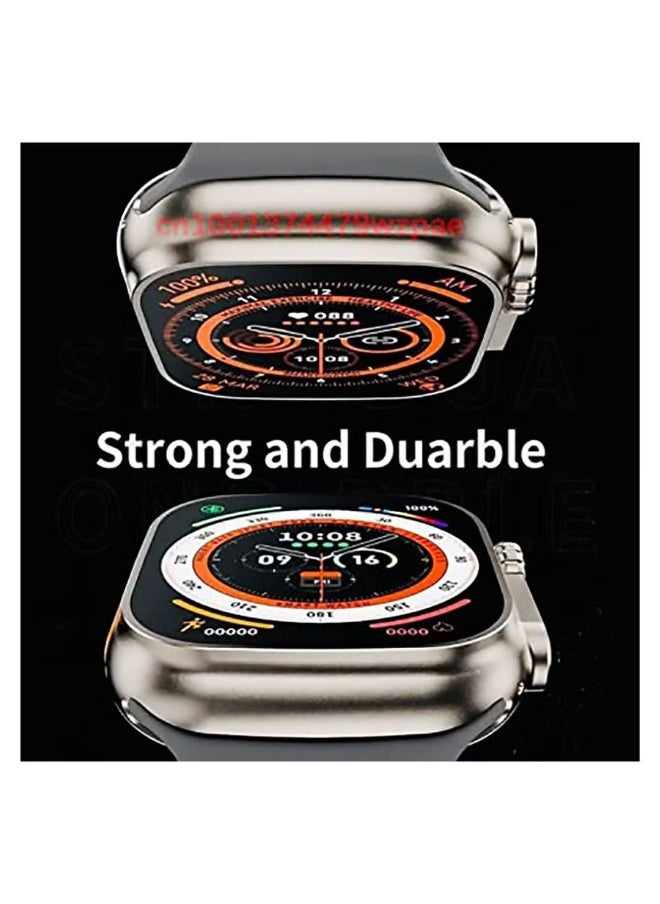 Generic SmartWatch Ultra T800 MultiFunctional Wireless Charging Super Fast Latest Smart Watch With Ocean Band Black  - Image 2