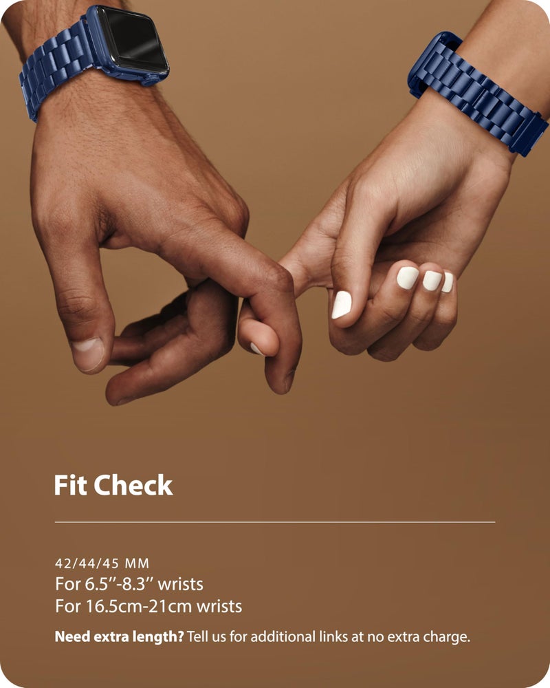 Fullmosa Metal Band Compatible with Apple Watch Bands 45mm 44mm 42mm, iWatch Band with Case for Apple Watch Series 9 8 7 6 5 4 3 2 1 SE3/2/1, Blue - Image 5