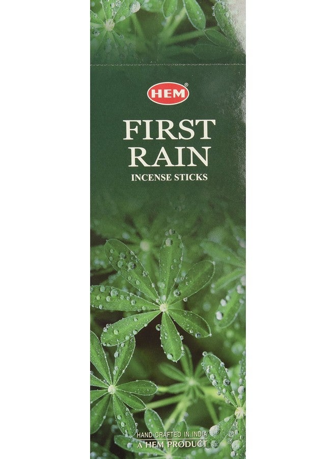 HEM First Rain Incense Sticks- 6 Hex Tubes X 20 Grams - Total 120G  - Image 1