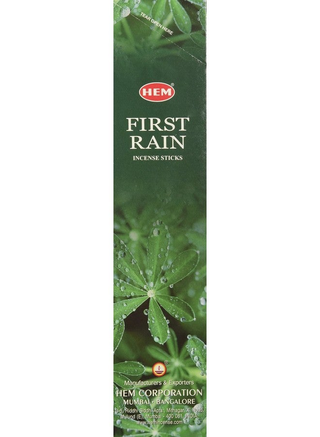 HEM First Rain Incense Sticks- 6 Hex Tubes X 20 Grams - Total 120G  - Image 2