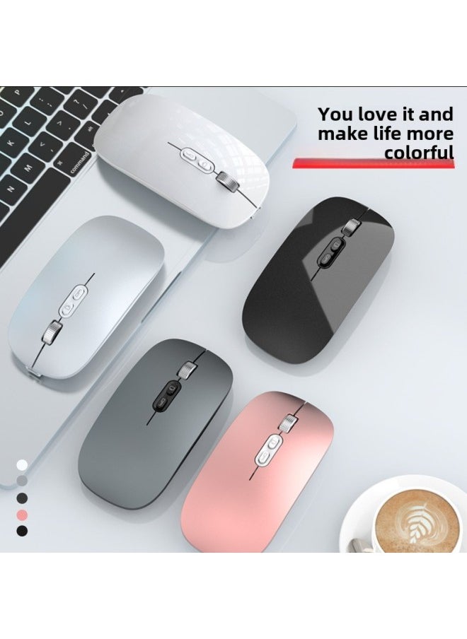Generic - Tiger Cat M103 Bluetooth Dual Mode Wireless Mouse Mute Charging Luminous Office Mouse Mouse-Color:Dual-mode Luminous Version Piano Black - Image 1