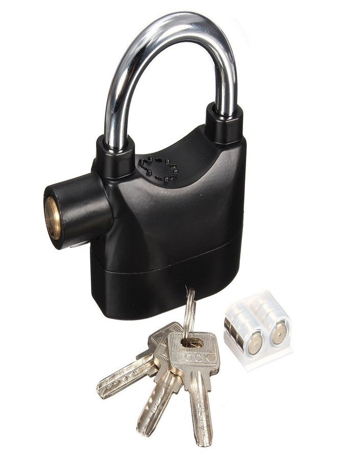 GION Anti Theft System with Burglar Smart Siren Motion Sensor Alarm Zinc Alloy Security Pad Lock for Home Door gate Cycle Shop Bike Office Shutter and Tool Box (Standard Size, Black) - Image 1
