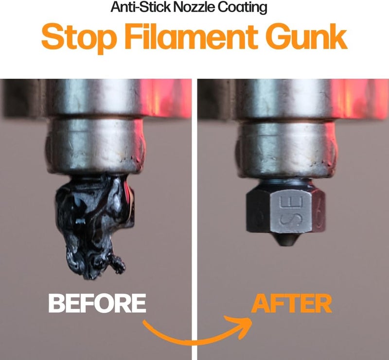Slice Engineering Plastic Repellent Paint Repels Plastic & Prevents Buildup on the Nozzle | Get Enhanced Print Quality | Hassle-Free Application | Water-Based PTFE Nanosuspension (3 mL - 3 Pack) - Image 2