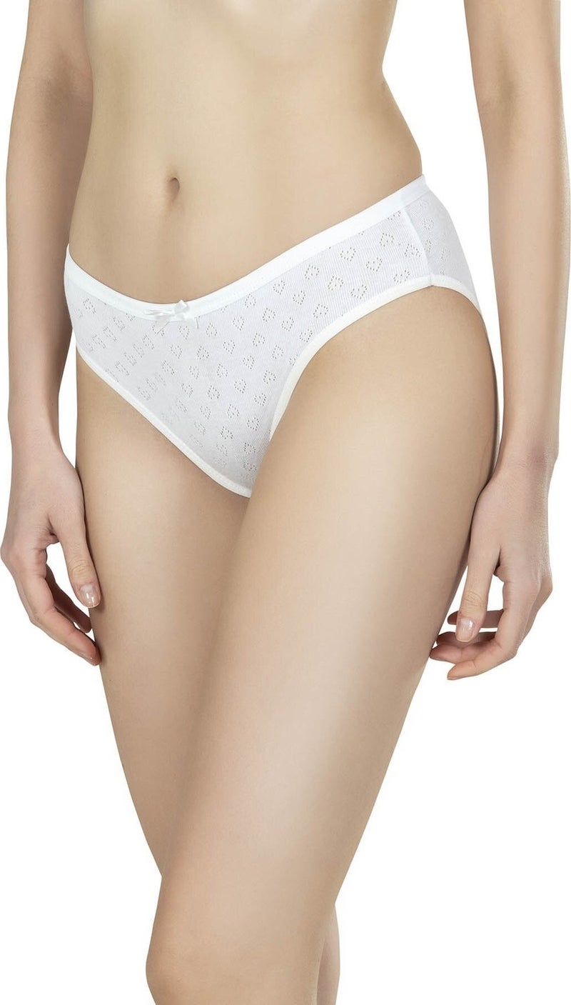 Jel Lingerie Gel Lingerie Gel 12 Pcs White Color Heart Pattern Panties 