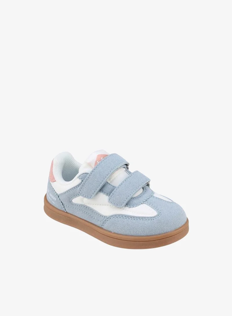 Lee Cooper Girls Panelled Hook & Loop School Sneakers