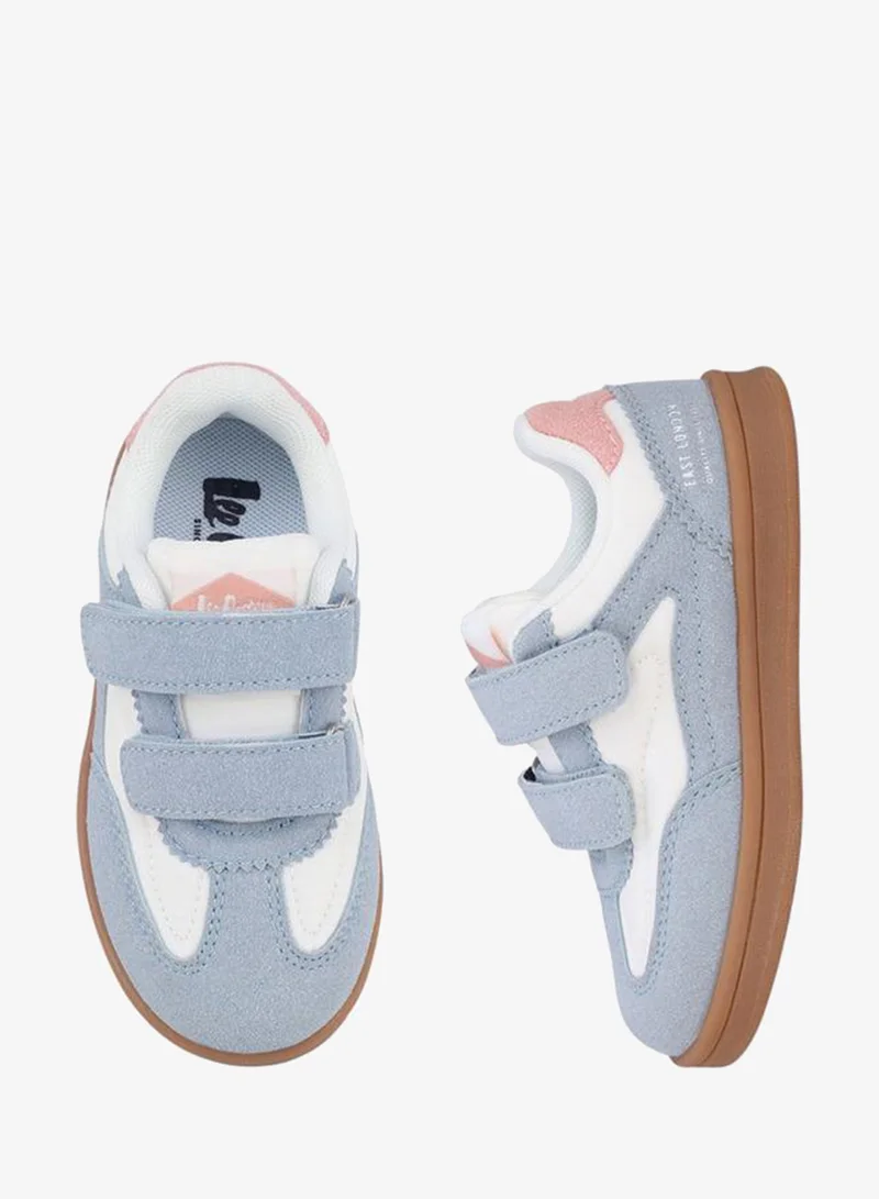 Lee Cooper Girls Panelled Hook & Loop School Sneakers