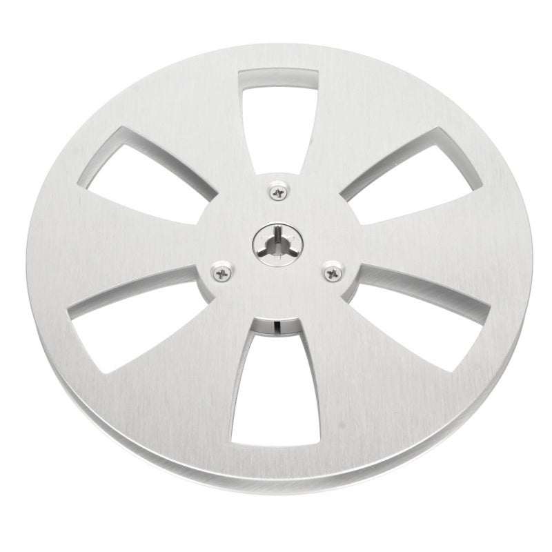 Empty Tape Reel 1/4 Inch: Aircraft Aluminum Nab Flange With 6 Wind Resistance Holes - Stainless Steel Screws Rust Proof Universal Takeup Reel for Reel To Reel Tape Drives Open Reel Decks - Image 3