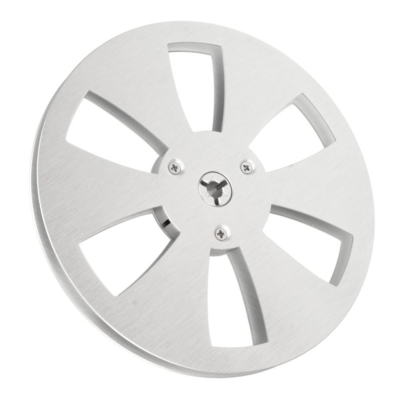 Empty Tape Reel 1/4 Inch: Aircraft Aluminum Nab Flange With 6 Wind Resistance Holes - Stainless Steel Screws Rust Proof Universal Takeup Reel for Reel To Reel Tape Drives Open Reel Decks - Image 2