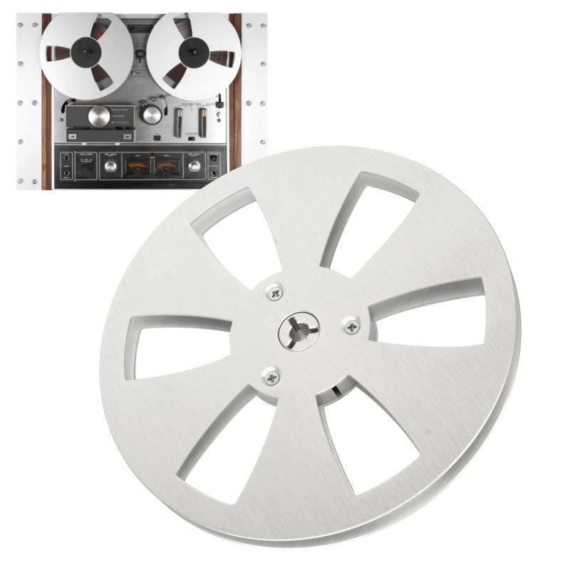 Empty Tape Reel 1/4 Inch: Aircraft Aluminum Nab Flange With 6 Wind Resistance Holes - Stainless Steel Screws Rust Proof Universal Takeup Reel for Reel To Reel Tape Drives Open Reel Decks - Image 4
