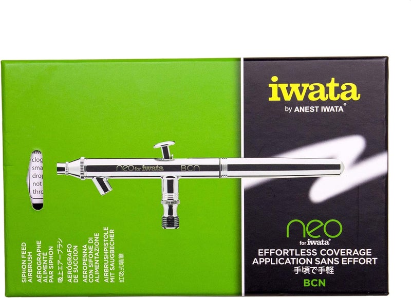 Iwata NEO BCN Siphon Feed Dual Action Airbrush with 1 oz Bottle - Image 2