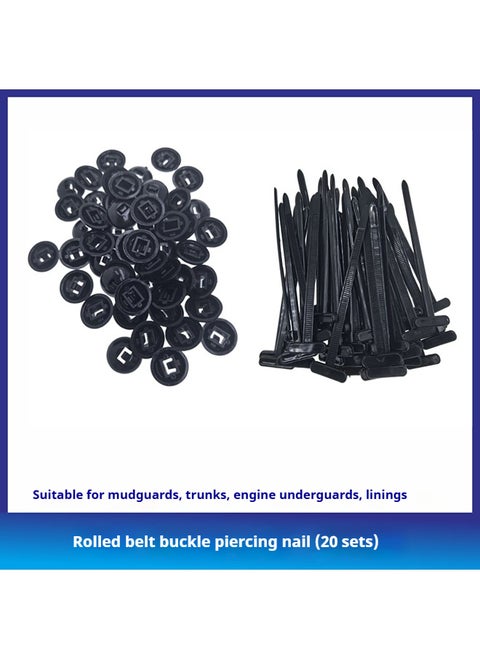 Nylon Universal Cable Tie Buckle, Heavy Duty Self-Locking Nylon Zip Ties Holder, New Multifunctional Cable Tie Buckle, Push Mount Zip Ties, For Car Daily Repair (20pc)