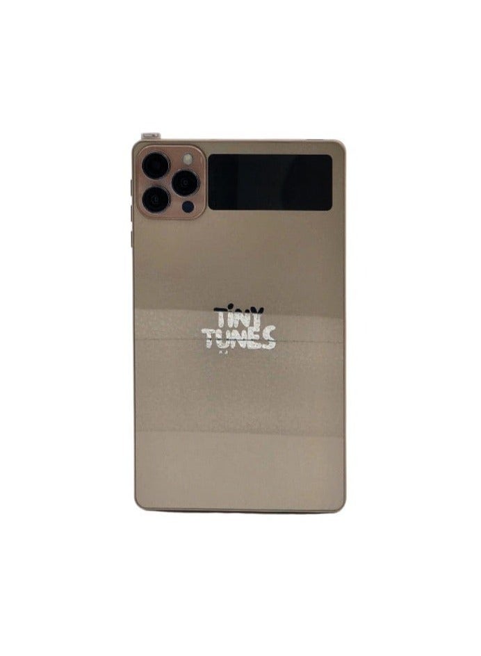 Tiny Tunes “TS77 Golden Edition 7″ Tablet – 256GB Storage, Android 13, IPS Display with Keyboard, Mouse & Full Accessory Kit” - Image 1