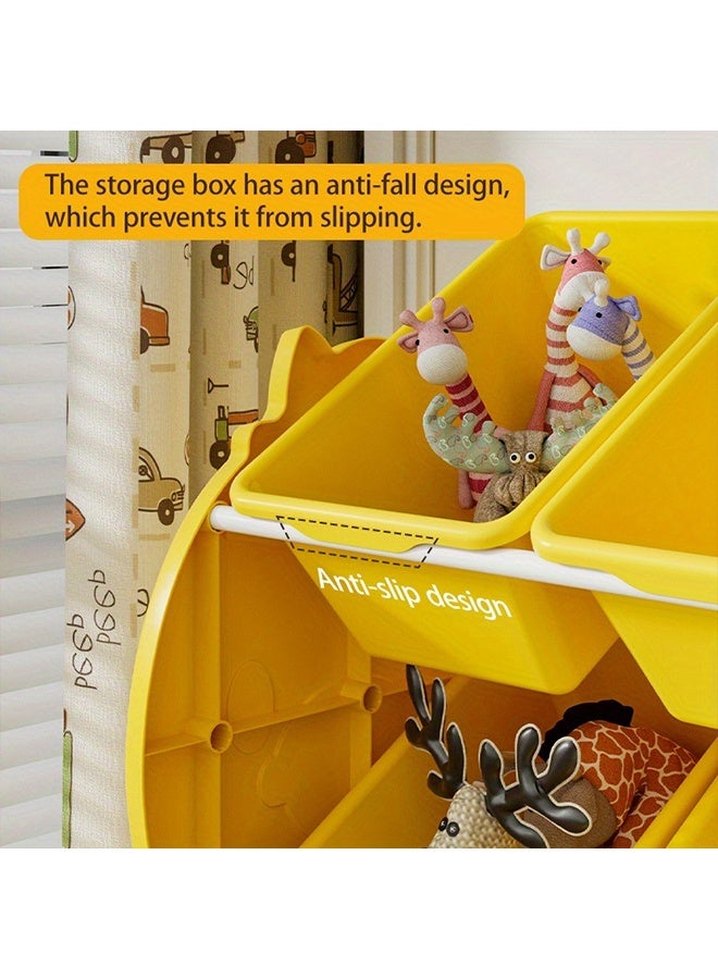 Beauenty 3-Tier Storage Shelf with Drawers, Multi-Style Rolling Organizer with Lid for Toys, Books, and Clothes  Ideal for Rooms & Playrooms - Image 2