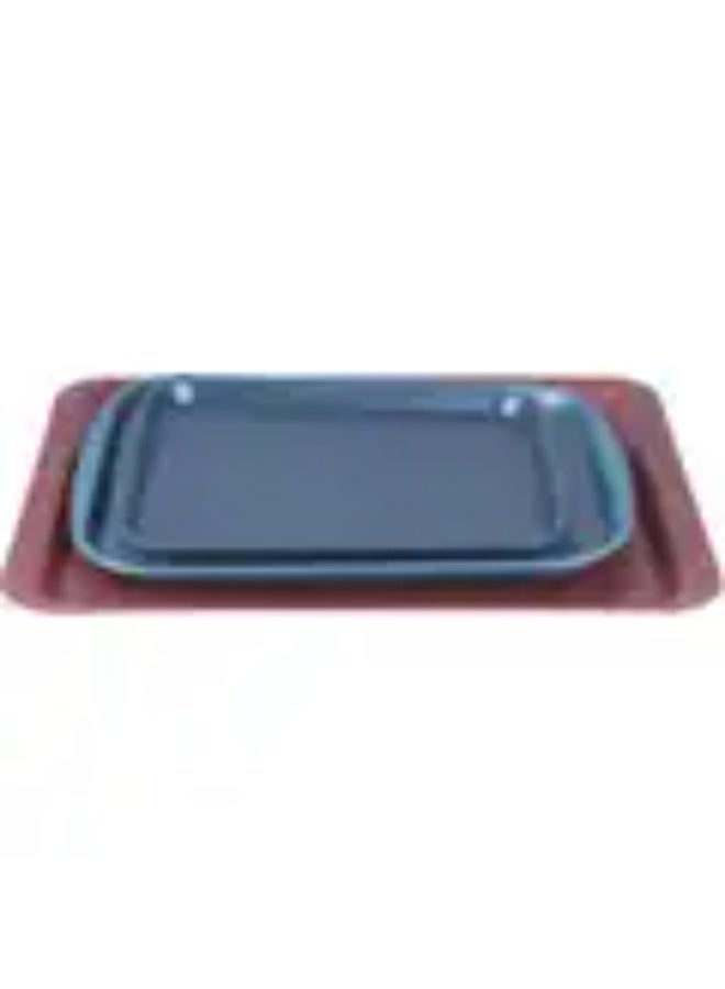 favilla 3-Piece Serving Tray Set - Various Sizes - For easy serving of food and drinks. Stain and scratch resistant, easy to clean, lightweight, suitable for everyday indoor and outdoor use. Ergonomic design for carrying and use with trolleys. - Black - Image 4