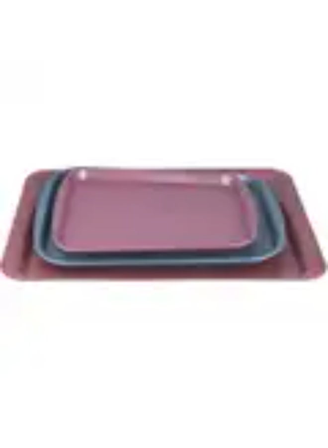 favilla 3-Piece Serving Tray Set - Various Sizes - For easy serving of food and drinks. Stain and scratch resistant, easy to clean, lightweight, suitable for everyday indoor and outdoor use. Ergonomic design for carrying and use with trolleys. - Black - Image 5