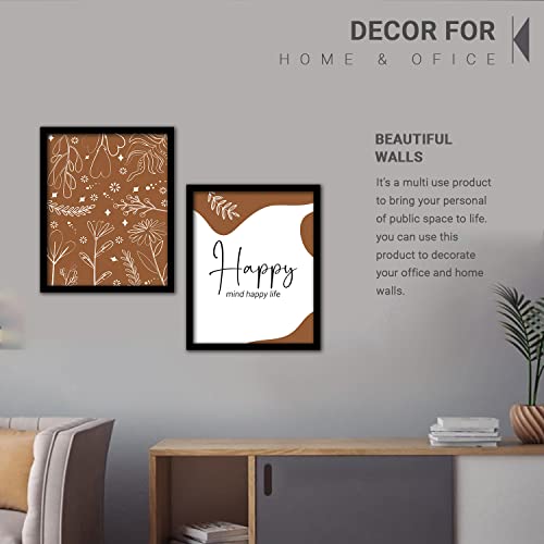 HEVEA Motivational Quotes Framed Wall Posters/Paintings with Frame Wall Paintings Hangings Framed Wall Art Paintings (11 inch x 14 inch, Framed, Brown) -Set of 2 - Image 4