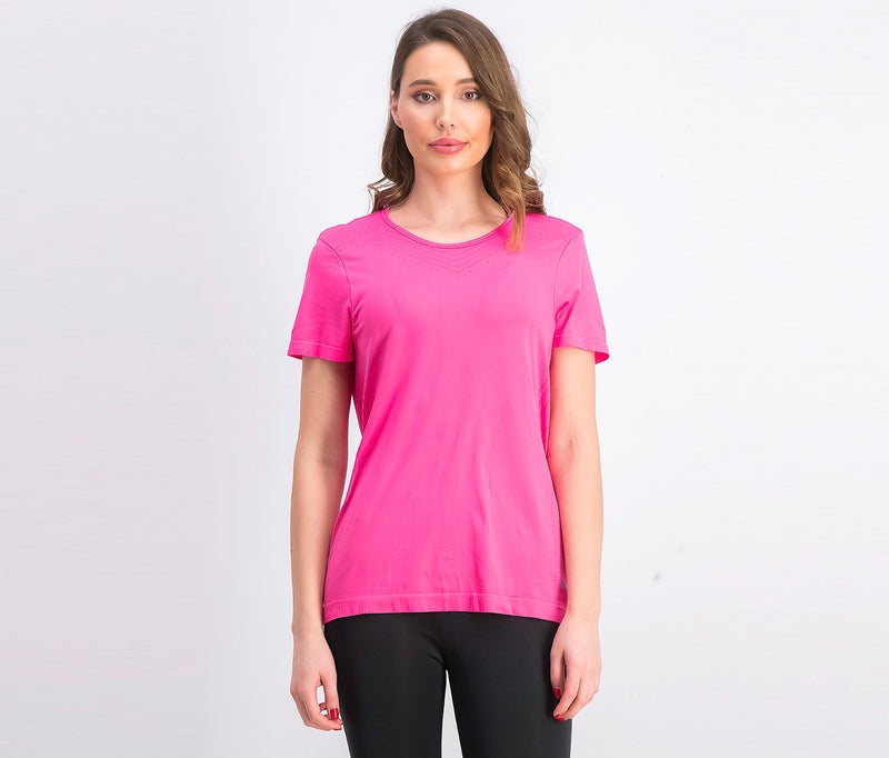 Tchibo Women Sportswear Fit Training Seamless Top, Pink  - Image 1