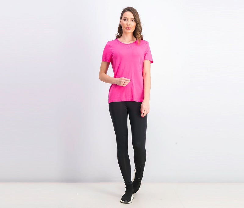 Tchibo Women Sportswear Fit Training Seamless Top, Pink  - Image 3
