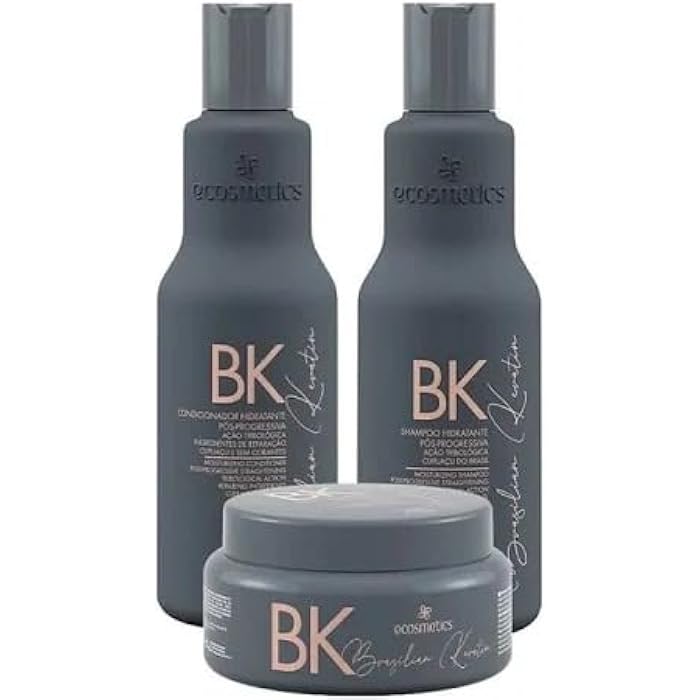 Brazilian Keratin BK Shampoo, Conditioner and Moisturizing Mask 3x 8.45 fl.oz - Image 1