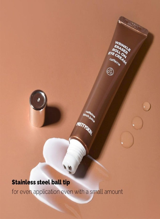PRETTYSKIN Roll on Eye Cream with Caffeine and Stainless Steel ball Tip- Under Eye Roller Cream for Elasticity Wrinkles Puffiness Fine Lines-Korean eye cream 30ml/1.01fl.oz. (Caffeine) - Image 3