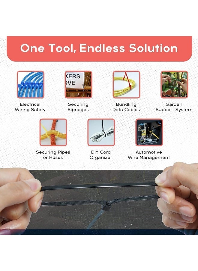 ECVV Self Locking Cable Ties | 245 x 3 mm 9.65" inch | 192 Pieces | Heat Resistant Cable Zip Ties | Self-Locking Cable Organizer | Anti - Slip Wire Organizer | For Indoor & Outdoor Use - Image 1