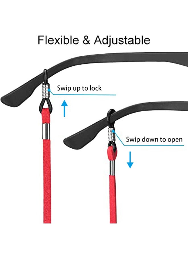GUSGU Eyeglasses Holder Straps 8pcs PU Leather, Adjustable Eyewear Retainer, Non-slip Sports Sunglasses String Retainer.  - Image 5