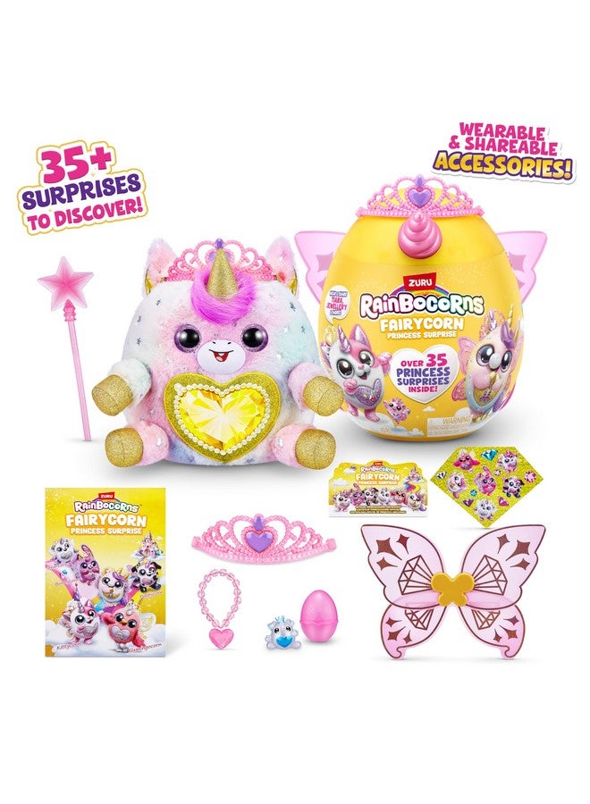 Rainbocorns Rainbocorns Fairycorn Princess Surprise (Unicorn) by ZURU 11" Collectible Plush Stuffed Animal, Surprise Egg, Wearable Fairy Wings, Magical Fairy Princess, Ages 3+ for Girls, Children - Image 4
