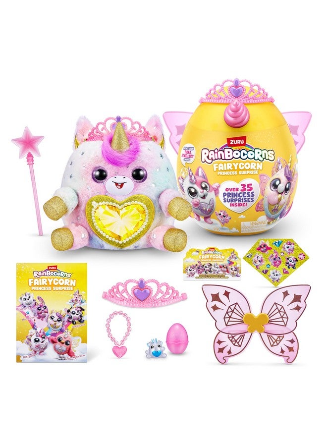 Rainbocorns Rainbocorns Fairycorn Princess Surprise (Unicorn) by ZURU 11" Collectible Plush Stuffed Animal, Surprise Egg, Wearable Fairy Wings, Magical Fairy Princess, Ages 3+ for Girls, Children - Image 1