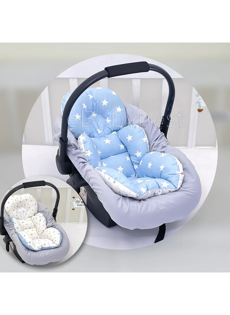 Ebabynest Bigstar Series Gray Blue Stroller Bottom Cushion