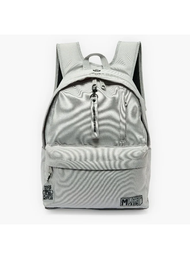 Must 16.5 Inches-Backpack-Monochrome-Sustainable-2 Cmprts (Rpet 900D Pu) Grey \ 32X19X42