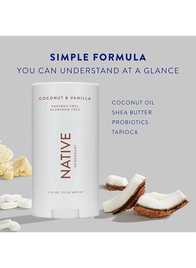 Native Deodorant - Natural Deodorant, Deodorant For Men And Women, Vegan, Gluten Free, Cruelty Free - Free of Aluminum, Parabens And Sulfates - Coconut & Vanilla - Image 2