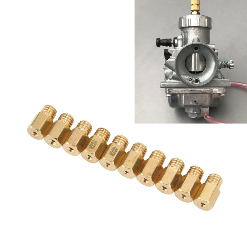Carburetor Main Jet Solid Brass Structure - High Accuracy Replacement Jet for Mikuni VM TM TMX Carb Models 200-290 - Image 1