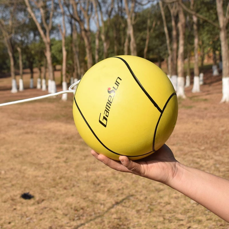 GAMESUN Tetherball and Rope,Full-Size Soft Touch, Portable Tetherballs with Soft Rope - Great Outdoor Game for Kids - Image 5