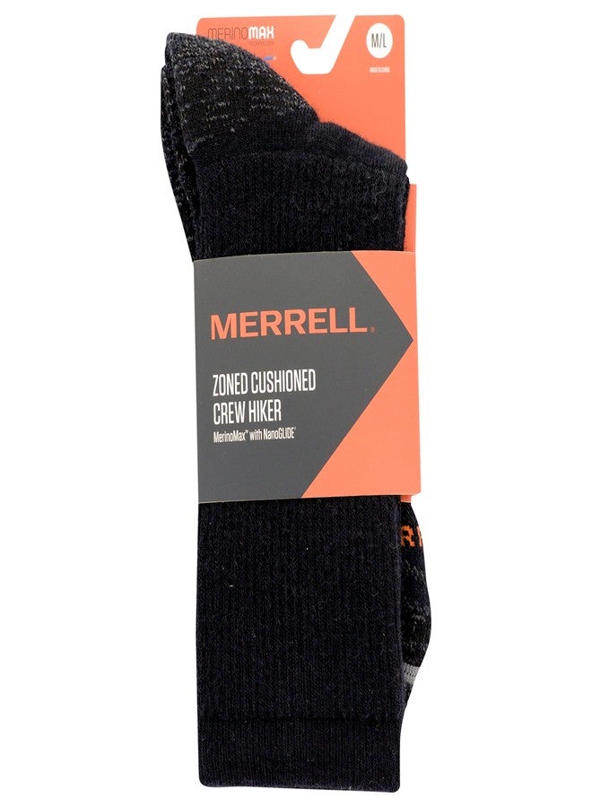 ميريل جوارب ميريل النسائية ذات النعل المبطن والمقسم - جوارب داعمة لقوس القدم للجنسين، مصنوعة من صوف ميرينو شبكي مسامي، لون أسود، مقاس كبير - كبير جدًا (أمريكي) - Image 2