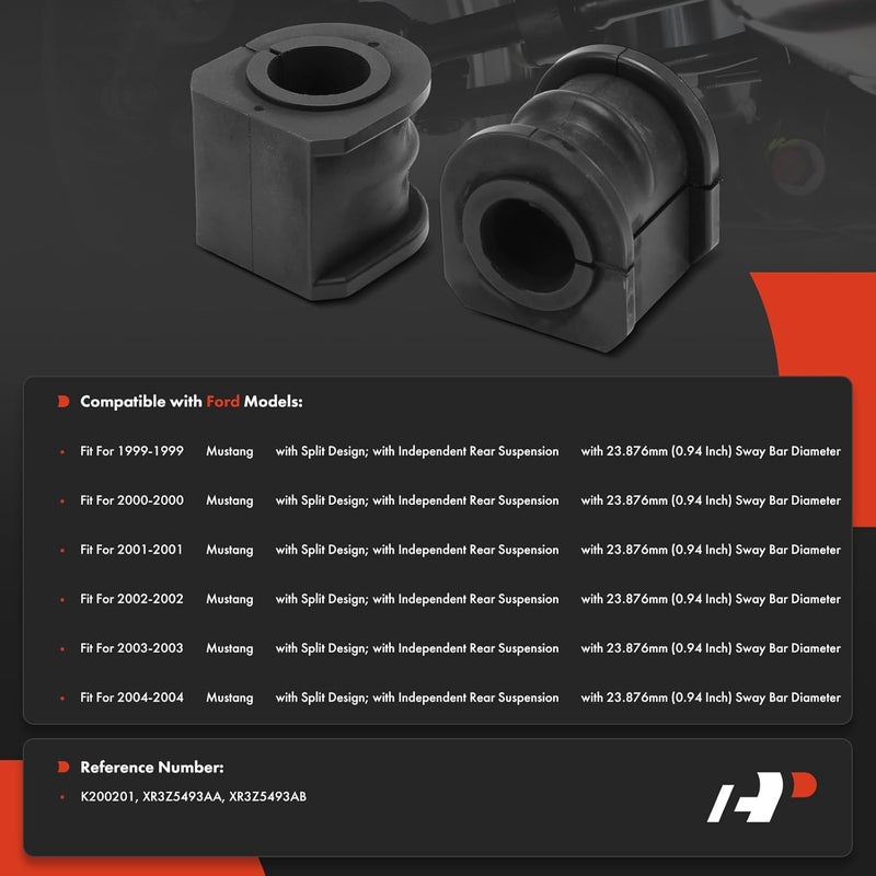 A-Premium Sway Bar Bushing Kit for Ford Mustang 1999-2004 - Image 2