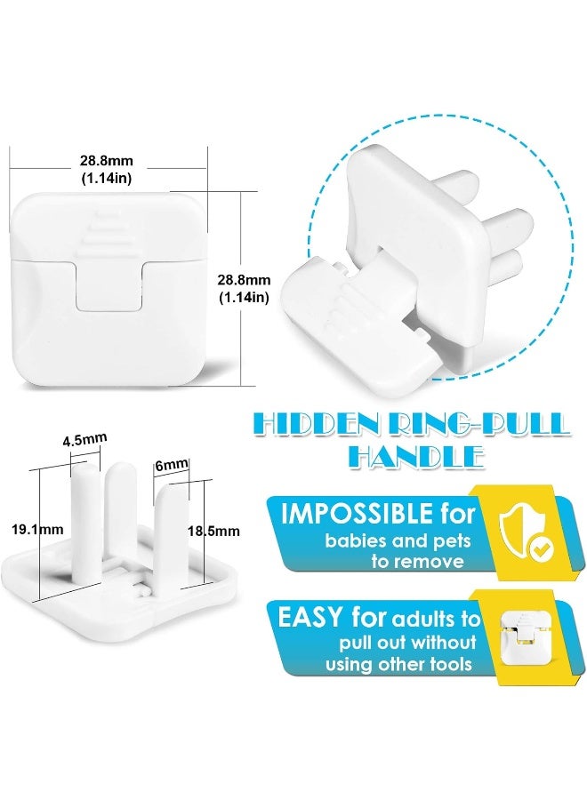 Babepai أغطية مآخذ بابيباي 38-عبوة بيضاء لحماية الأطفال من الكهرباء تحسين أغطية مقابس الأمان للرضع - Image 3