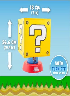 Paladone Paladone Super Mario Icon Lamp with Three Brightness Settings and Auto Shut Off, Nintendo Merchandise 