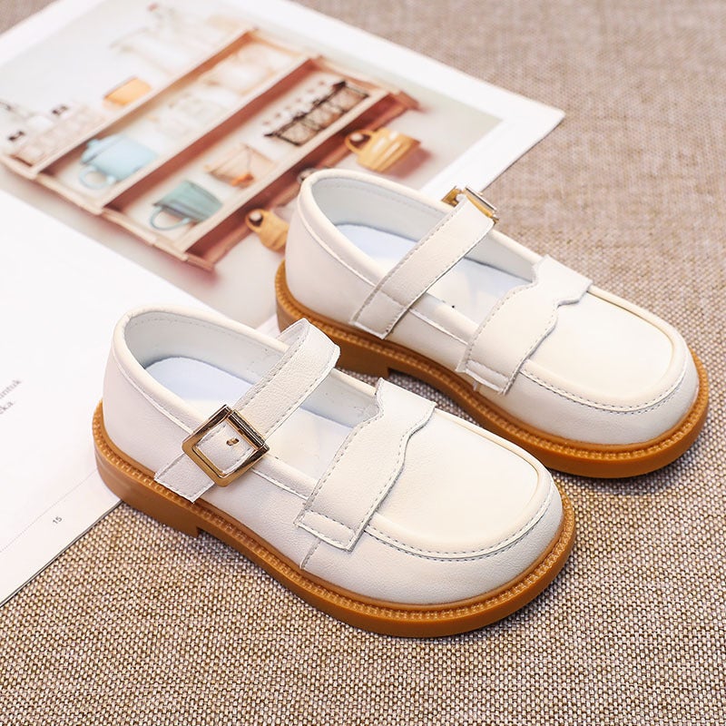 Girls' Leather Shoes Soft Sole Princess Shoes Genuine Leather 2025 British Style Performance Shoes Children'S Students Black Children'S Shoes - Image 1