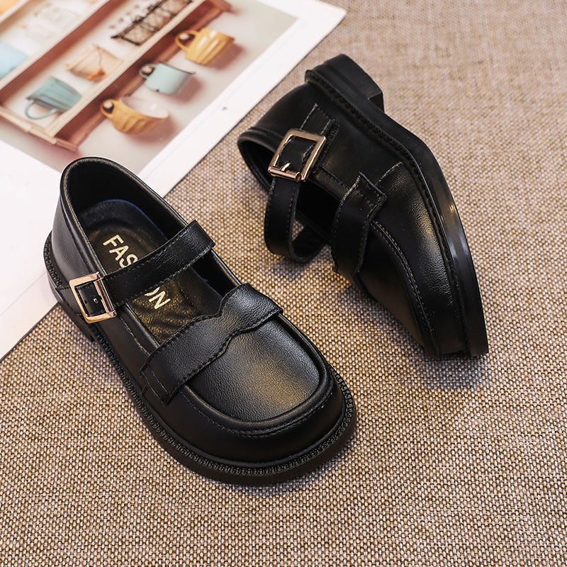 Girls' Leather Shoes Soft Sole Princess Shoes Genuine Leather 2025 British Style Performance Shoes Children'S Students Black Children'S Shoes - Image 4