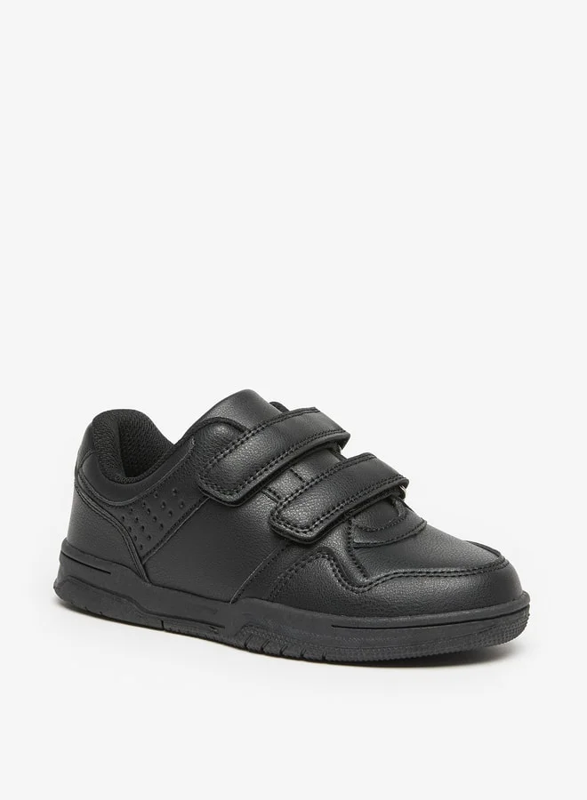 LBL by Shoexpress Boys Panelled School Shoes With Hook And Loop Closure