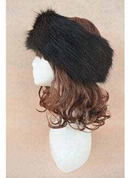Generic Faux Fur Hat Band Fox-Style Headband White  - Image 2
