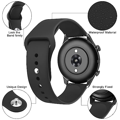 Vanjua Band for Amazfit GTR 4 / GTR 3 Pro / GTR 3 / GTR 2e / GTR 2 / GTR 47mm Smart Watch, 22mm Quick Release Soft Silicone Replacement Wristband Sport Strap Compatible with Amazfit GTR 4 Bands Men - Image 2