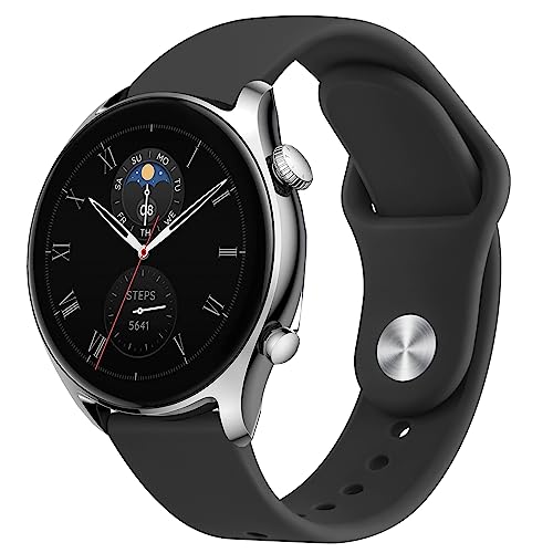 Vanjua Band for Amazfit GTR 4 / GTR 3 Pro / GTR 3 / GTR 2e / GTR 2 / GTR 47mm Smart Watch, 22mm Quick Release Soft Silicone Replacement Wristband Sport Strap Compatible with Amazfit GTR 4 Bands Men - Image 1