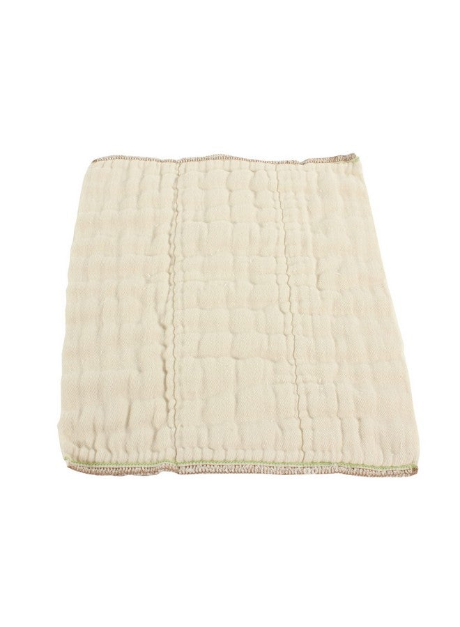 OsoCozy Organic Cotton Prefold Cloth Diapers Traditional Fit Small 4x8x4 Layering (6pk) - Super-Soft, Thick, Absorbent and Durable. Unbleached Natural Color, Fits 7-15 lbs. - Image 2