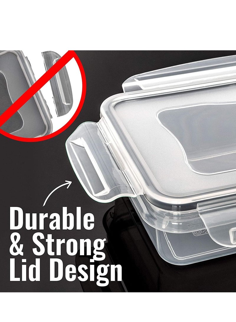 TYCOM 20 PACK Food storage Containers with Lids, Plastic Leak-Proof BPA-Free Containers for Kitchen Organization, Meal Prep, Lunch Containers (Includes Labels & Pen) - Image 3